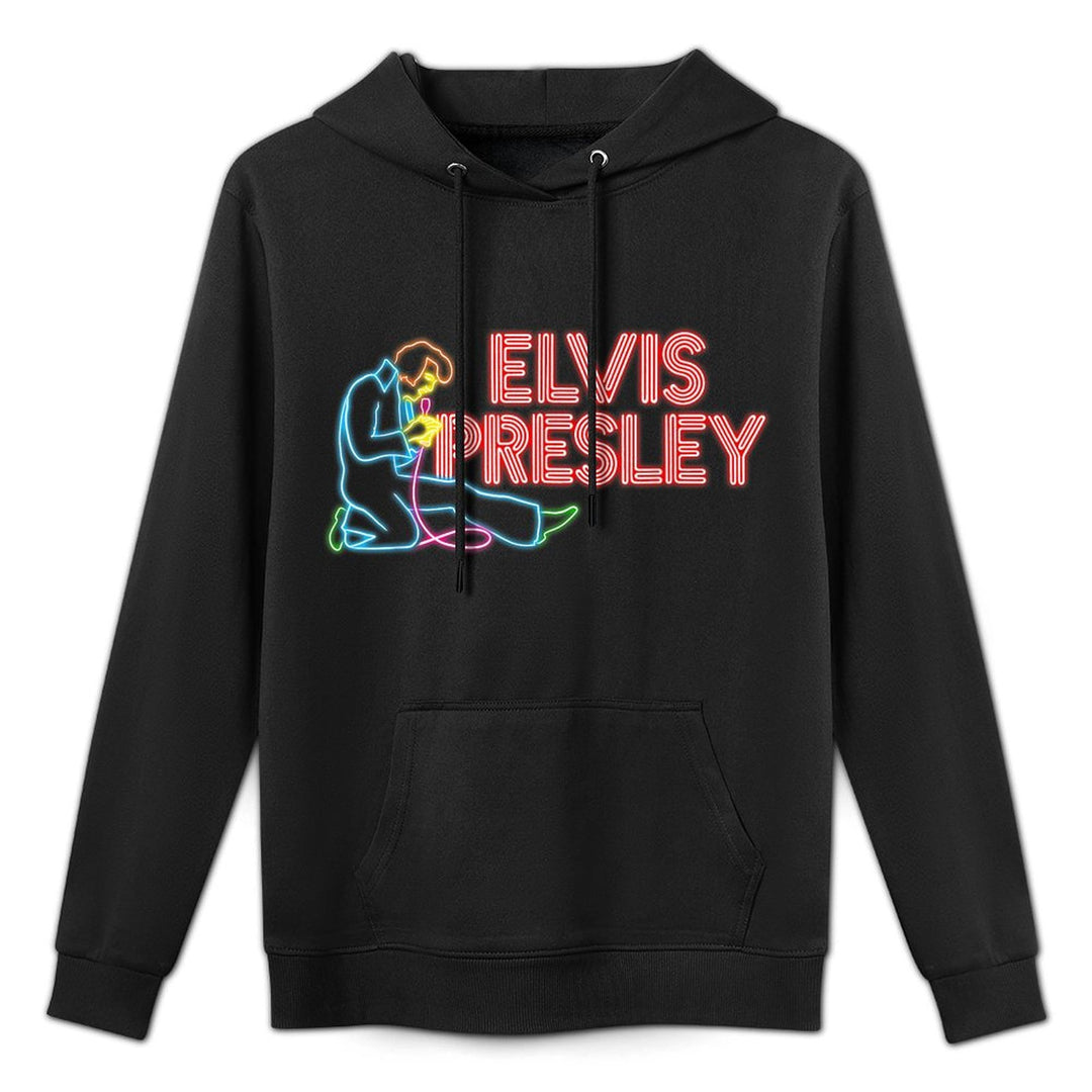 Elvis Presley Official Elvis Neon Sign Versatile Streetwear Hoodie