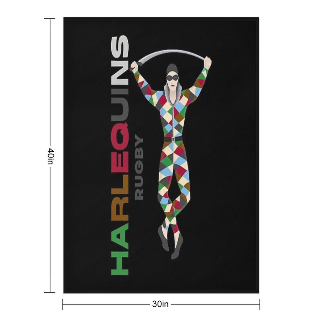 Harlequins Rugby Essential Machine-washable Throw Blanket