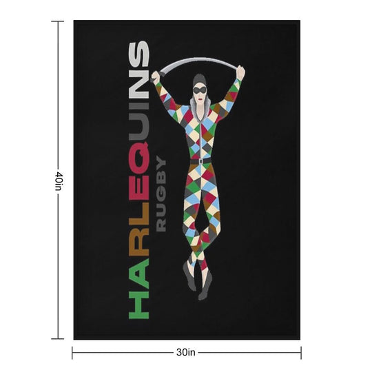 Harlequins Rugby Essential Machine-washable Throw Blanket