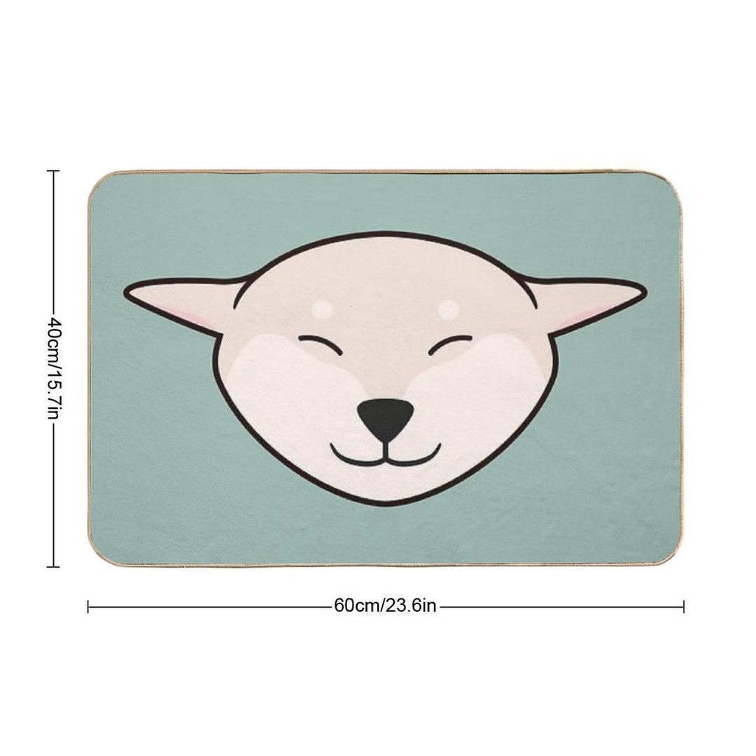 Airplane Ears Cream Shiba Inu Kawaii  Odorless Bath Mat