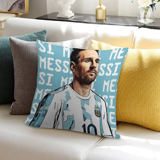 Lionel Messi Soft Luxury Feel Throw Pillow