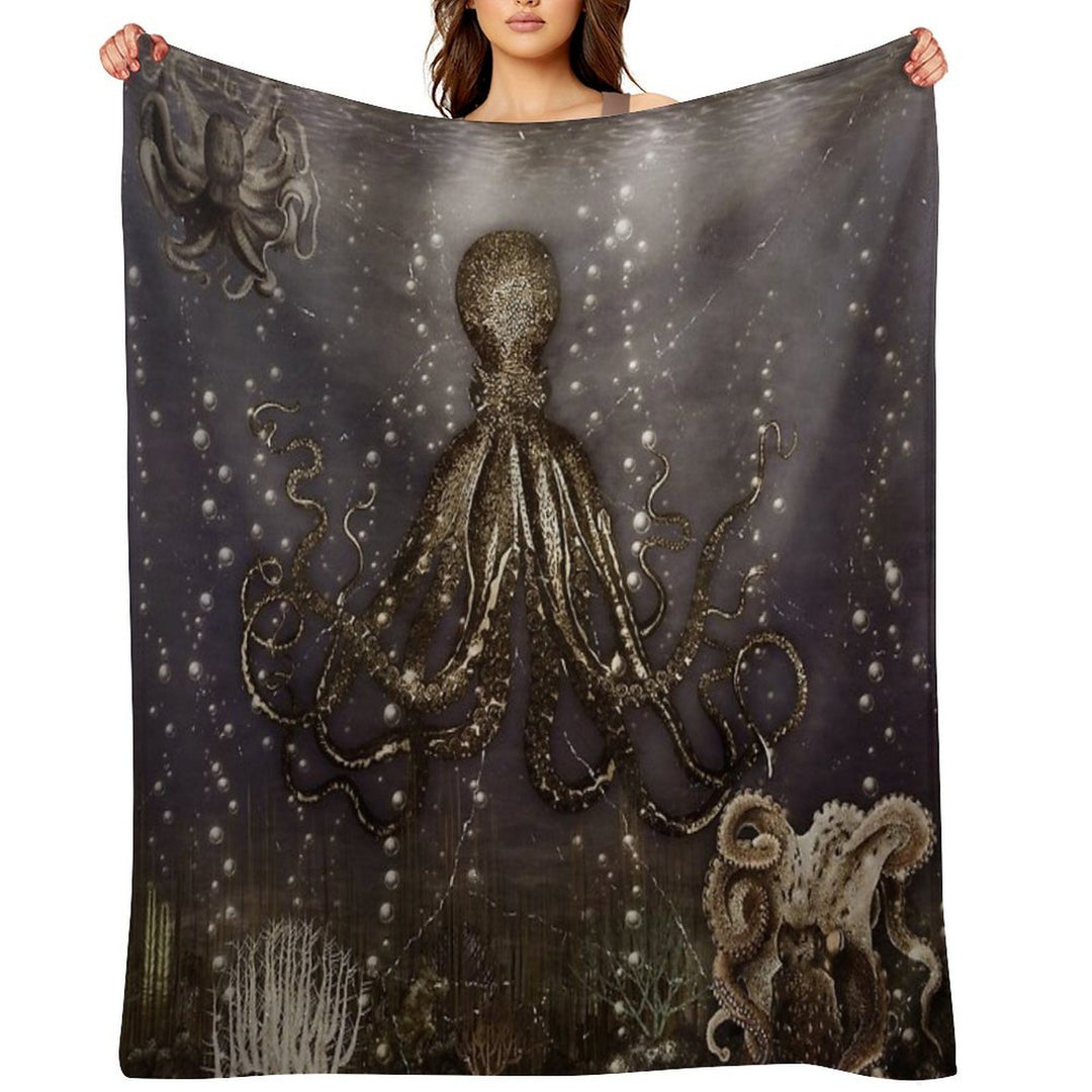 Octopus' Lair - Old Photo Gift-ready Throw Blanket