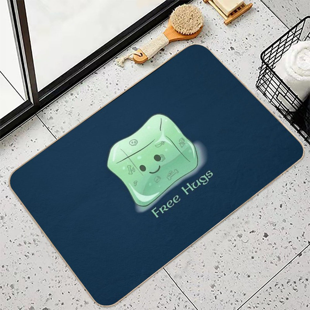 Gelatinous Cube Free Hugs  Versatile Bath Mat
