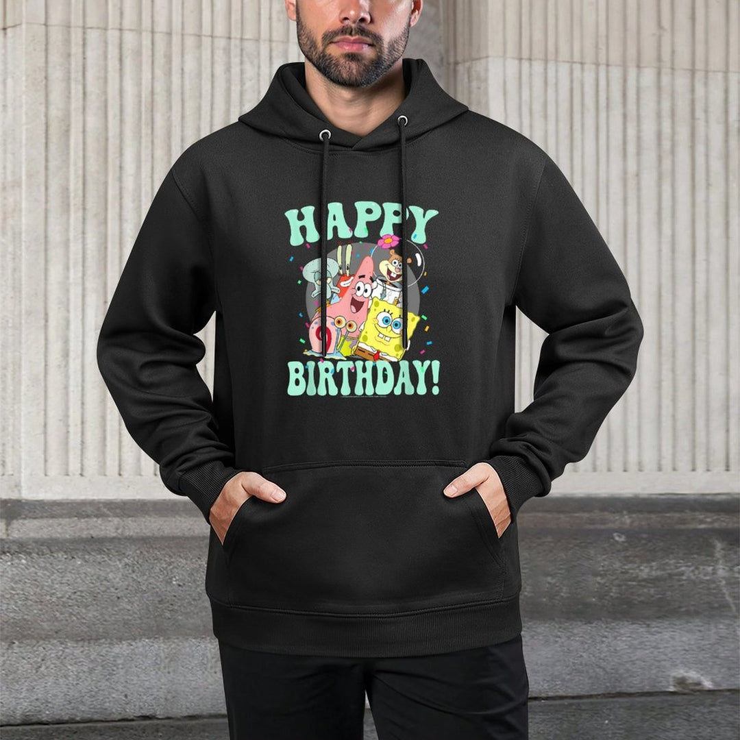 SpongeBob SquarePants Happy Birthday Sandy Patrick Squidward Moisture-Wicking Hoodie