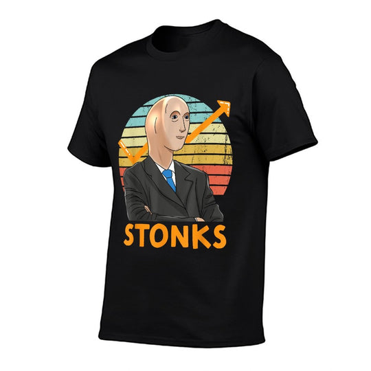 Stonks Guy Dank Meme Funny Stock Broker Stonks Guy Dank Meme  Slim-fit Cut T-Shirt