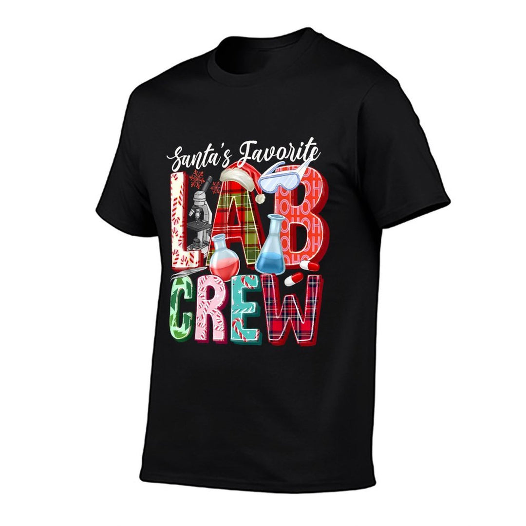 Santas Favorite Lab Crew Christmas Laboratory Technician  Graphic-printed T-Shirt