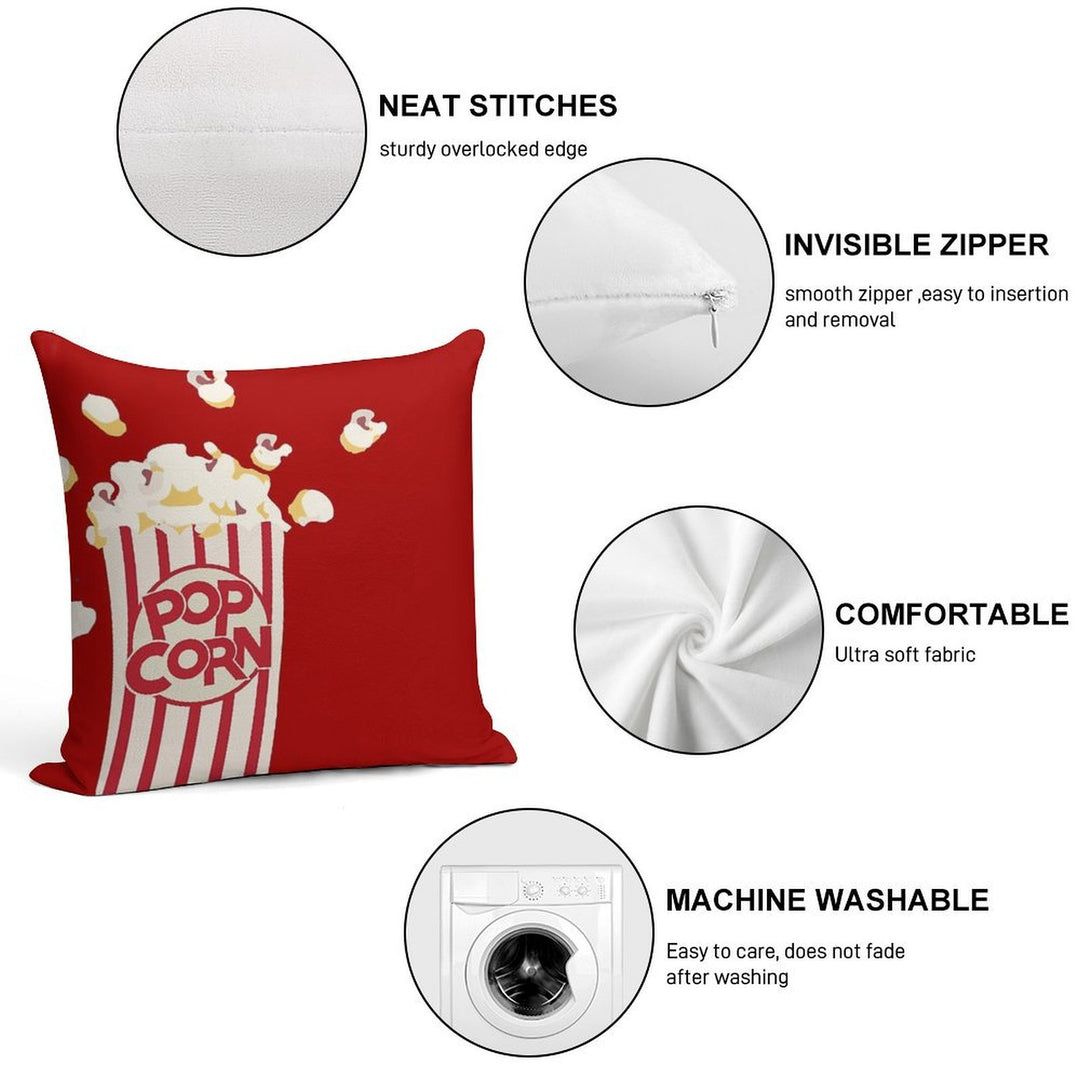 Retro Popcorn Soft Anti-Pilling Throw Pillow