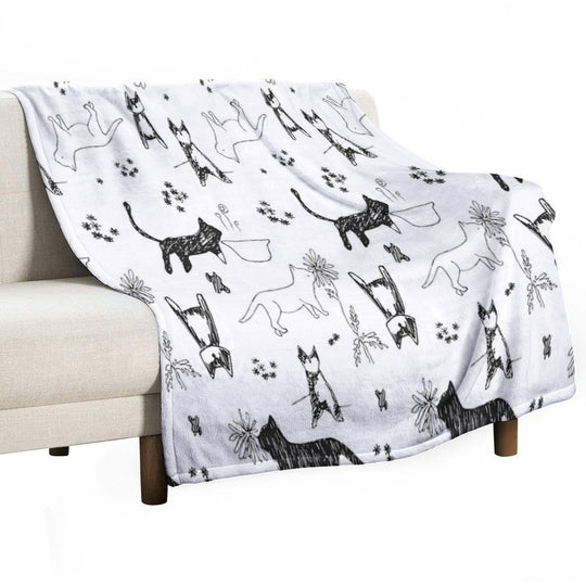My Cat's Days Quick-dry Throw Blanket