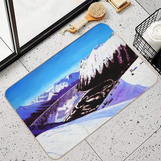 Alyeska Blue Bird Day  High-Traffic Bath Mat