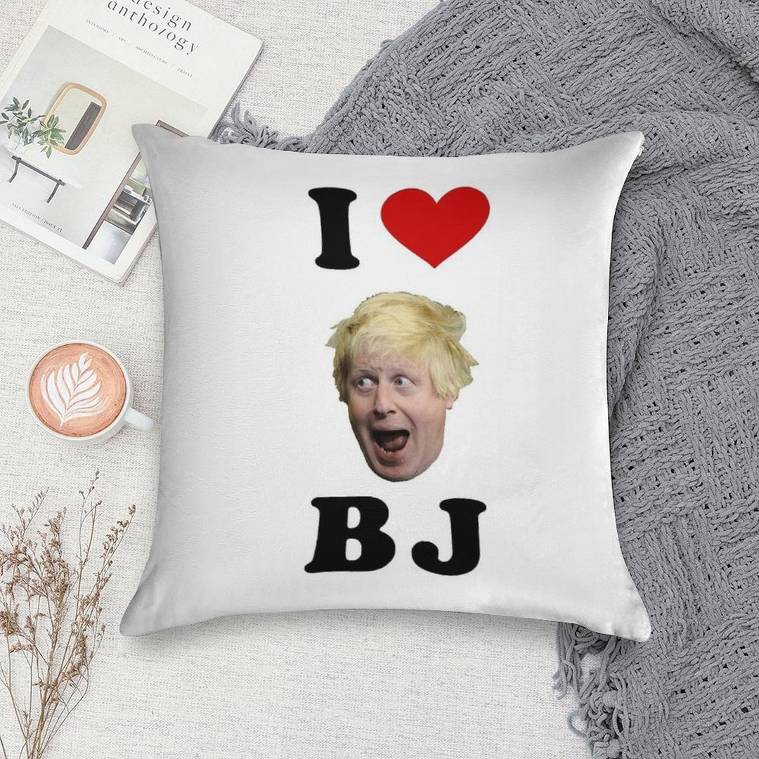 I Love BJ Soft High-Density Material Throw Pillow