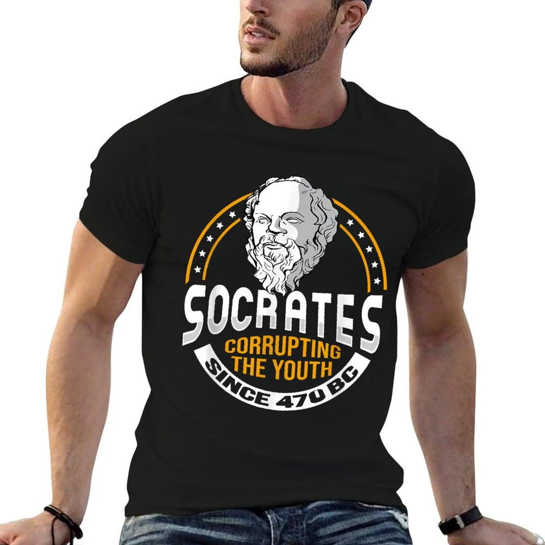 Socrates Corrupting Youth Meme for A Philosopher  Slim-fit Cut T-Shirt