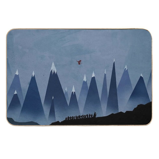 Snow Mountain  Anti-Trip Bath Mat