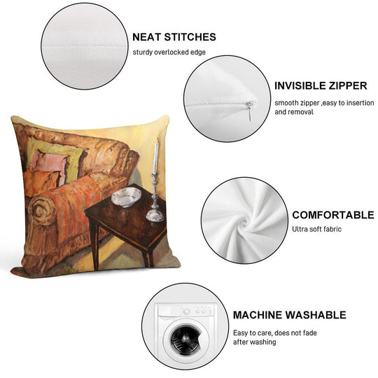 A Corner of My Lounge Soft Home Decor Throw Pillow