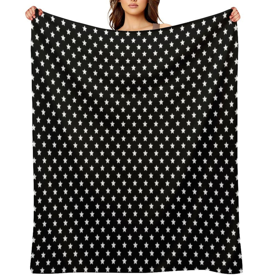 Black Star Pattern Eco-conscious Throw Blanket