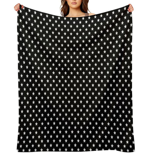 Black Star Pattern Eco-conscious Throw Blanket