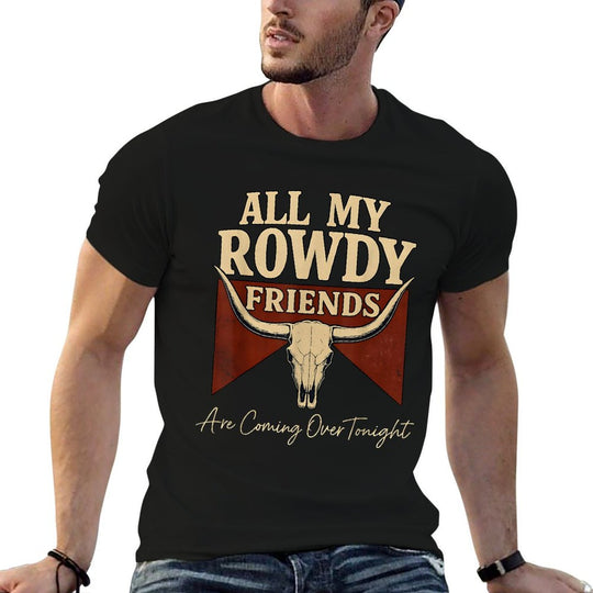 Hank Name All My Rowdy Friends Are Coming Over Tonight Gift  Trendy Pattern T-Shirt