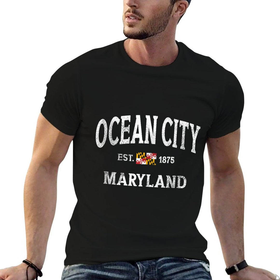 Ocean City Maryland MD Vintage Throwback Classic Souvenir  Wrinkle-resistant T-Shirt