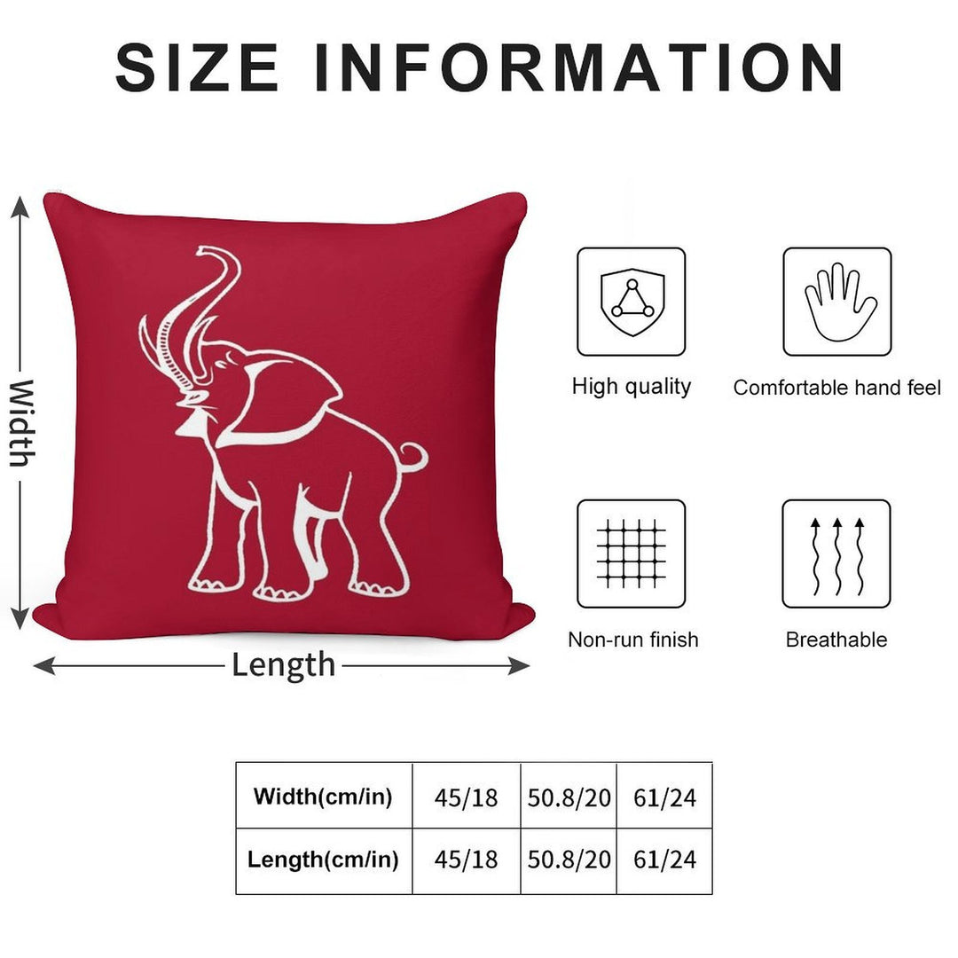 Delta Elephant Sigma Red Theta 2 Soft Bedroom Essential Throw Pillow