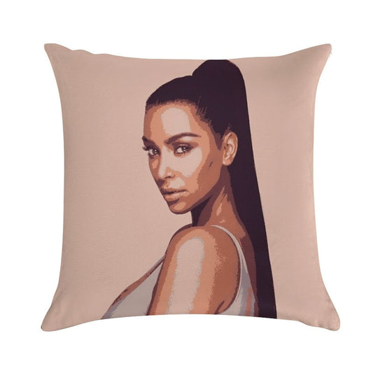Kim Kardashian Exclusive Merch Soft Reinforced Edging Throw Pillow
