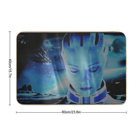 Mass Effect Liara T'Soni Digital Flag Painting  Multi-Purpose Bath Mat