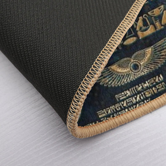 Egyptian Hieroglyphs And Deities -Abalone And Gold  Repositionable Bath Mat