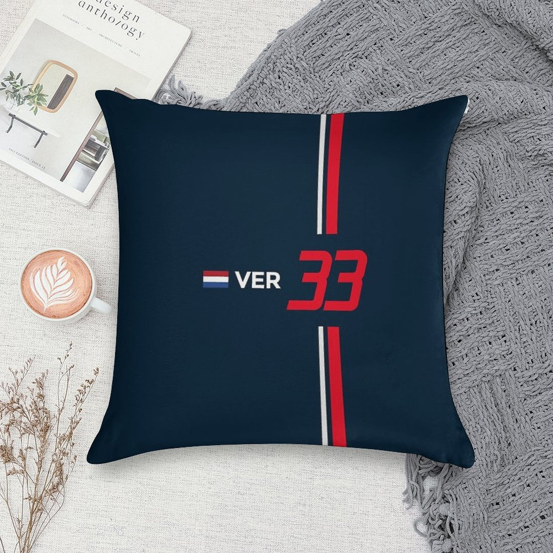 F1 2021 - #33 Verstappen Soft Fade-Resistant Throw Pillow