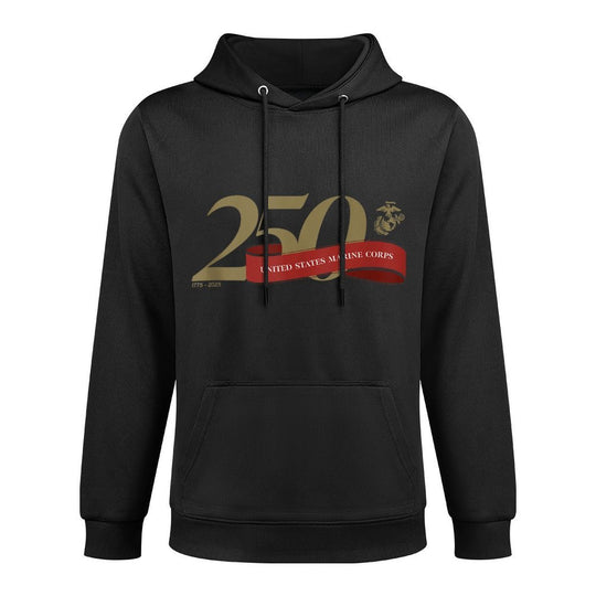 United States Marine Corps 250th Birthday Gold Logo All-Day Comfort Hoodie