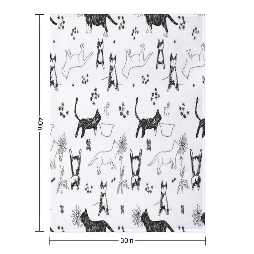 My Cat's Days Quick-dry Throw Blanket