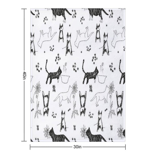 My Cat's Days Quick-dry Throw Blanket