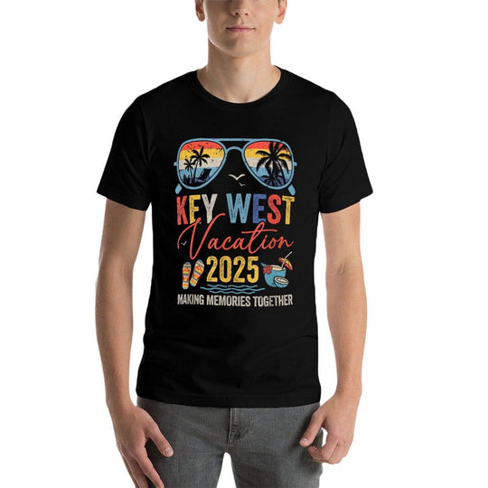 Retro Key West Vacation 2025 Memories Matching Group Trip  Affordable Price T-Shirt