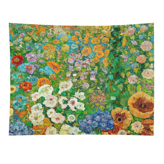 Gustav Klimt Flower Garden Tapestry