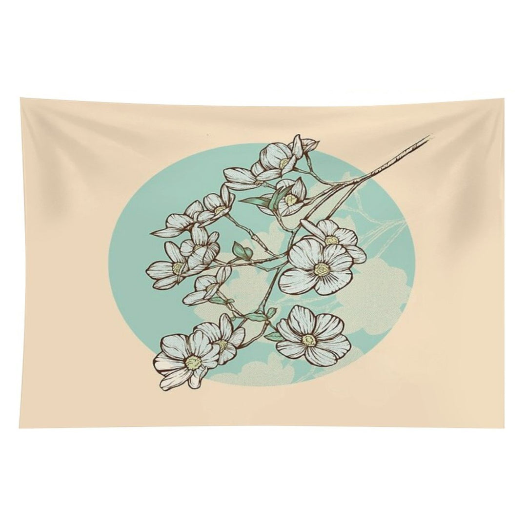 Little White Flowers Tapestry
