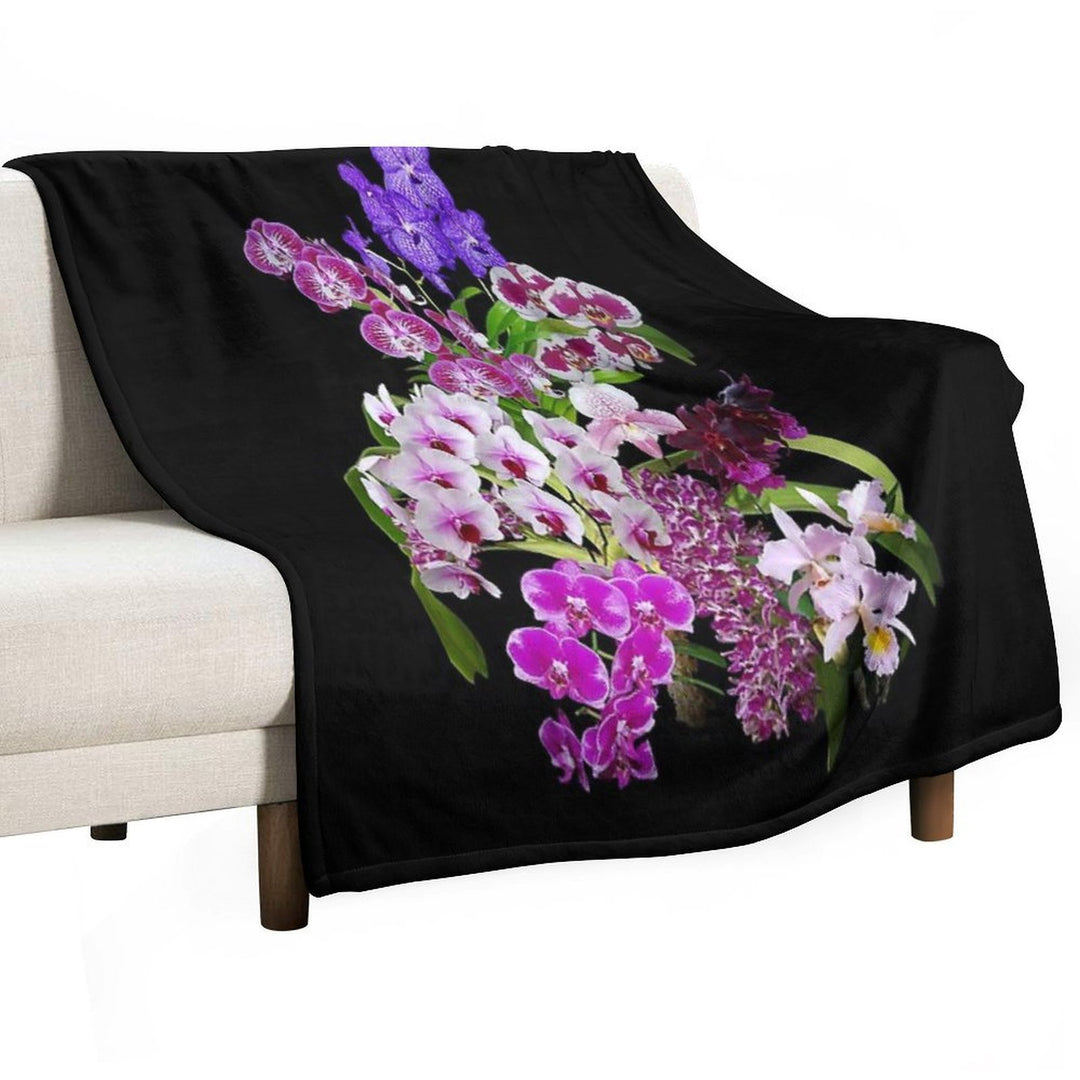 Orchids - Cool And Restful Colors! Versatility Throw Blanket