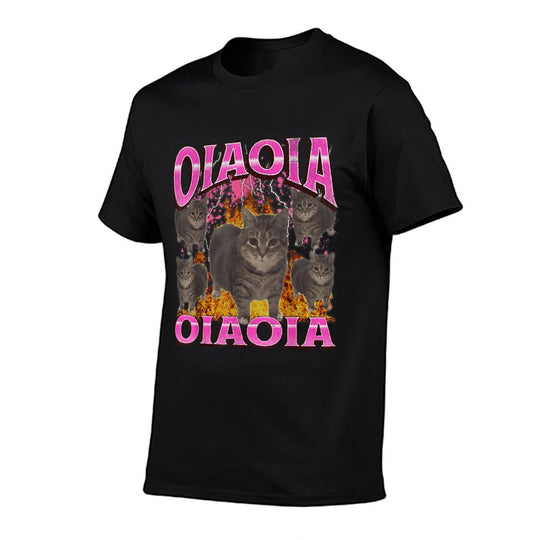 Funny Oiia Oiia Cat Meme Bootleg Graphic Men Women  Trendy Pattern T-Shirt