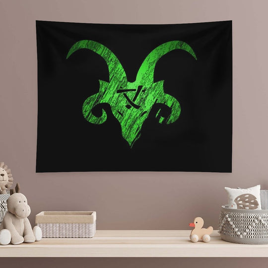 Green King Horned Rat Tapestry