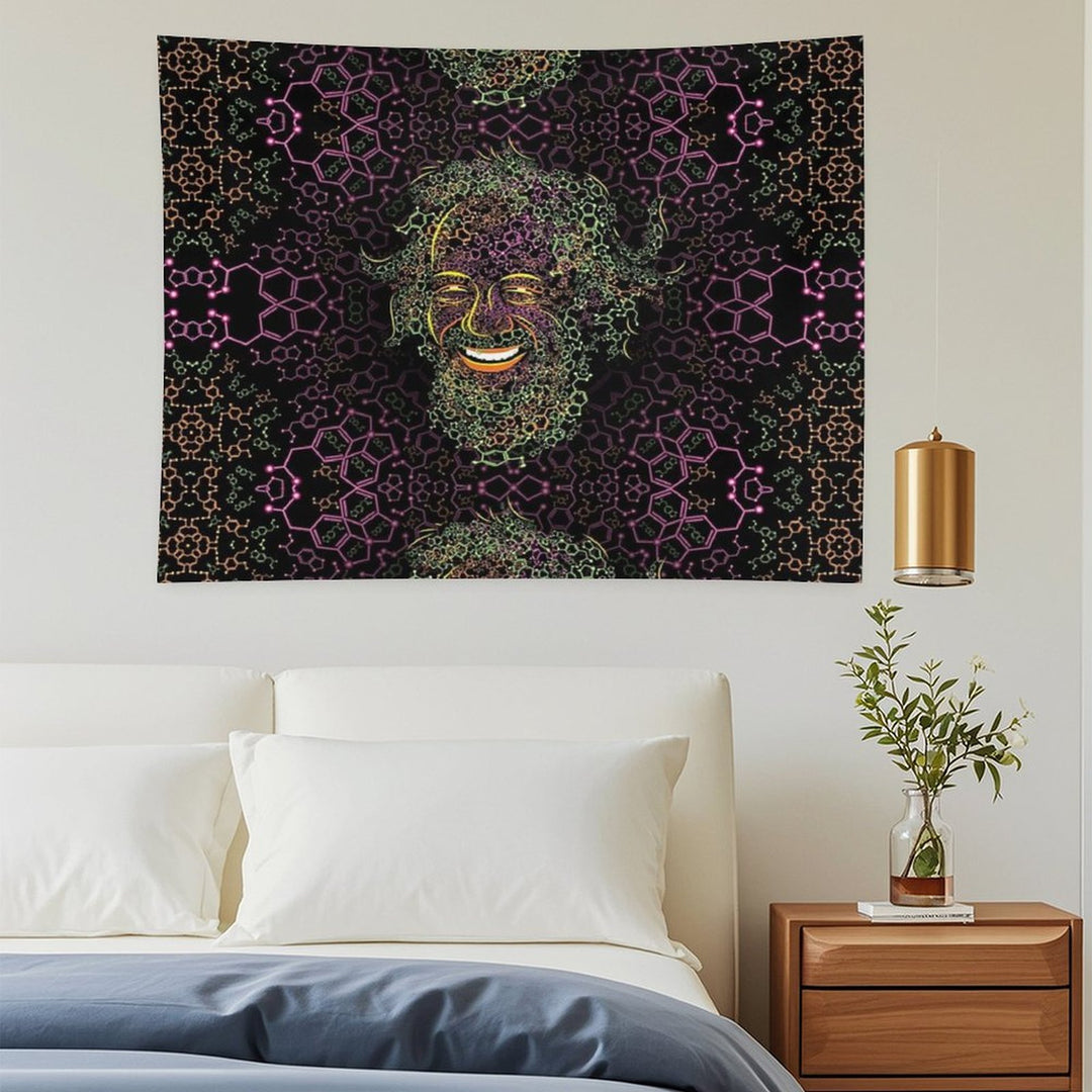 Alexander Shulgin MDMA And 2C-B Molecules Psychedelic Portrait Tapestry