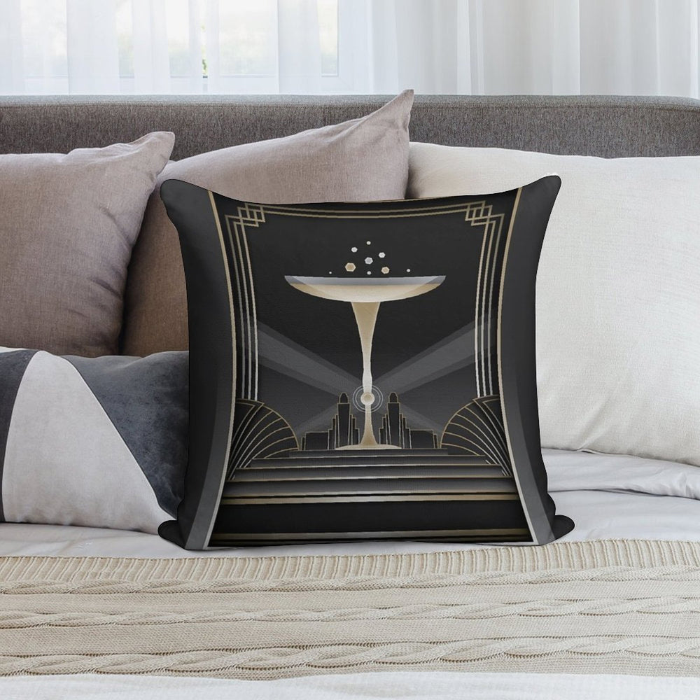 Art Deco Design VI Soft Durable Construction Throw Pillow