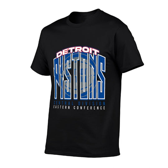 NBA Official Detroit Pistons Block City  Graphic-printed T-Shirt