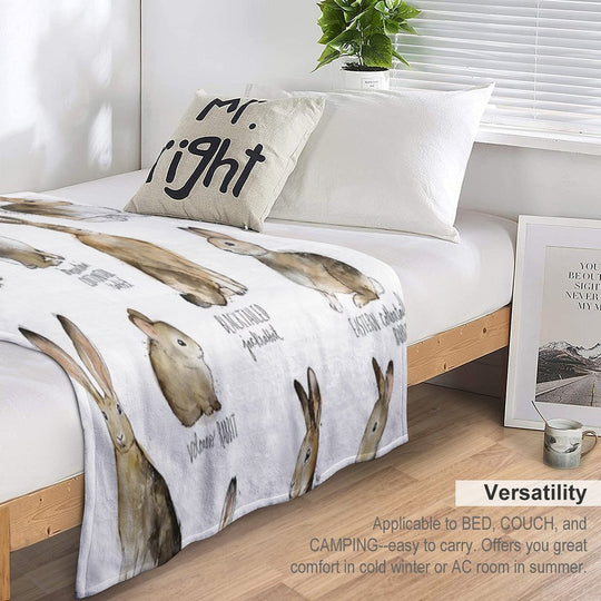 Rabbits & Hares Compact Throw Blanket