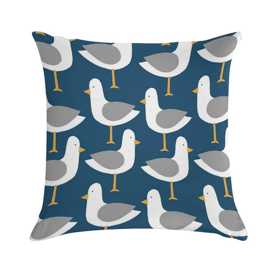 Seagull 4.0 Soft Short Plush Fabric Throw Pillow