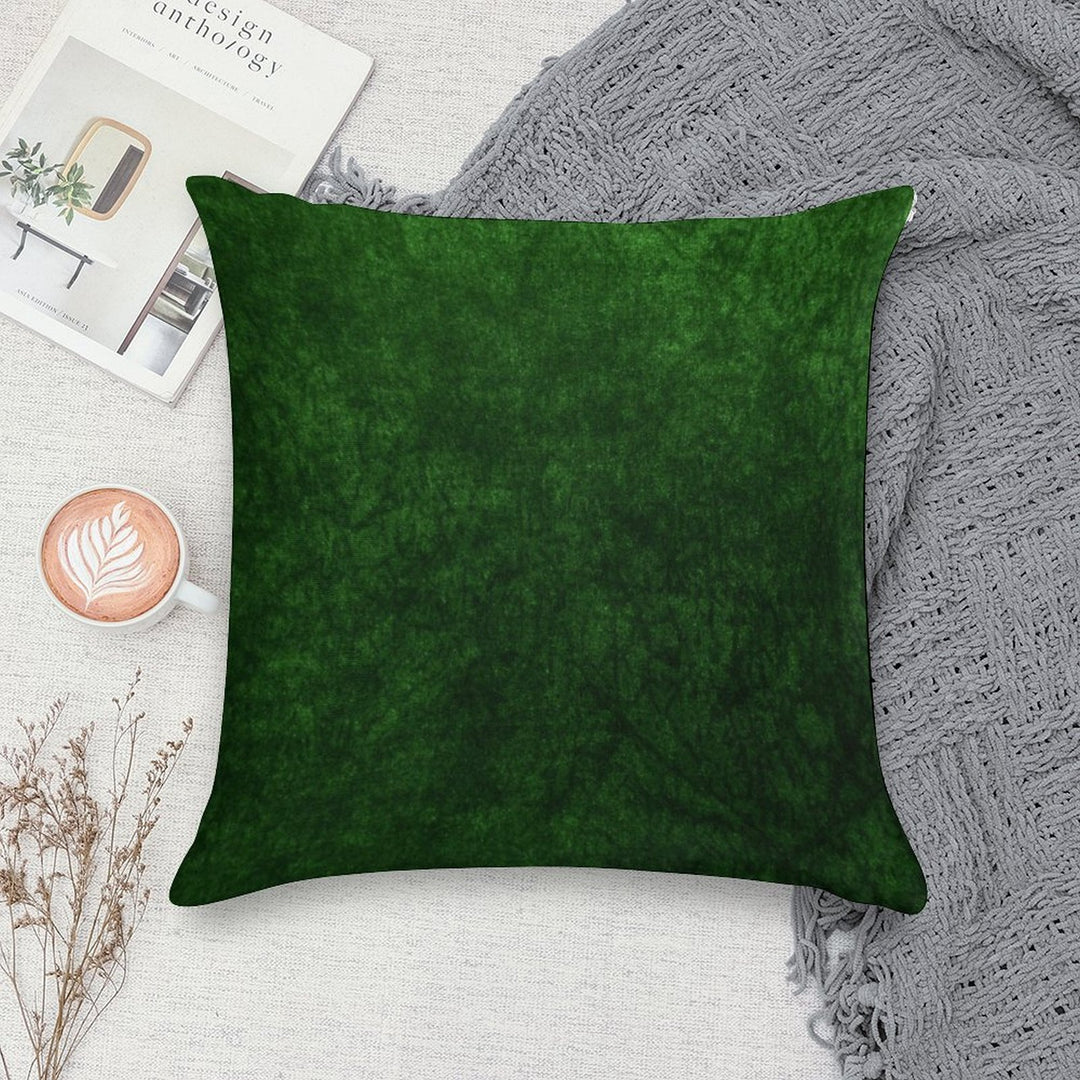 Emerald Green Grass Velvet  Texture Soft Skin-Friendly Throw Pillow
