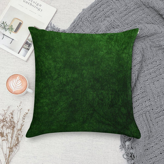 Emerald Green Grass Velvet  Texture Soft Skin-Friendly Throw Pillow