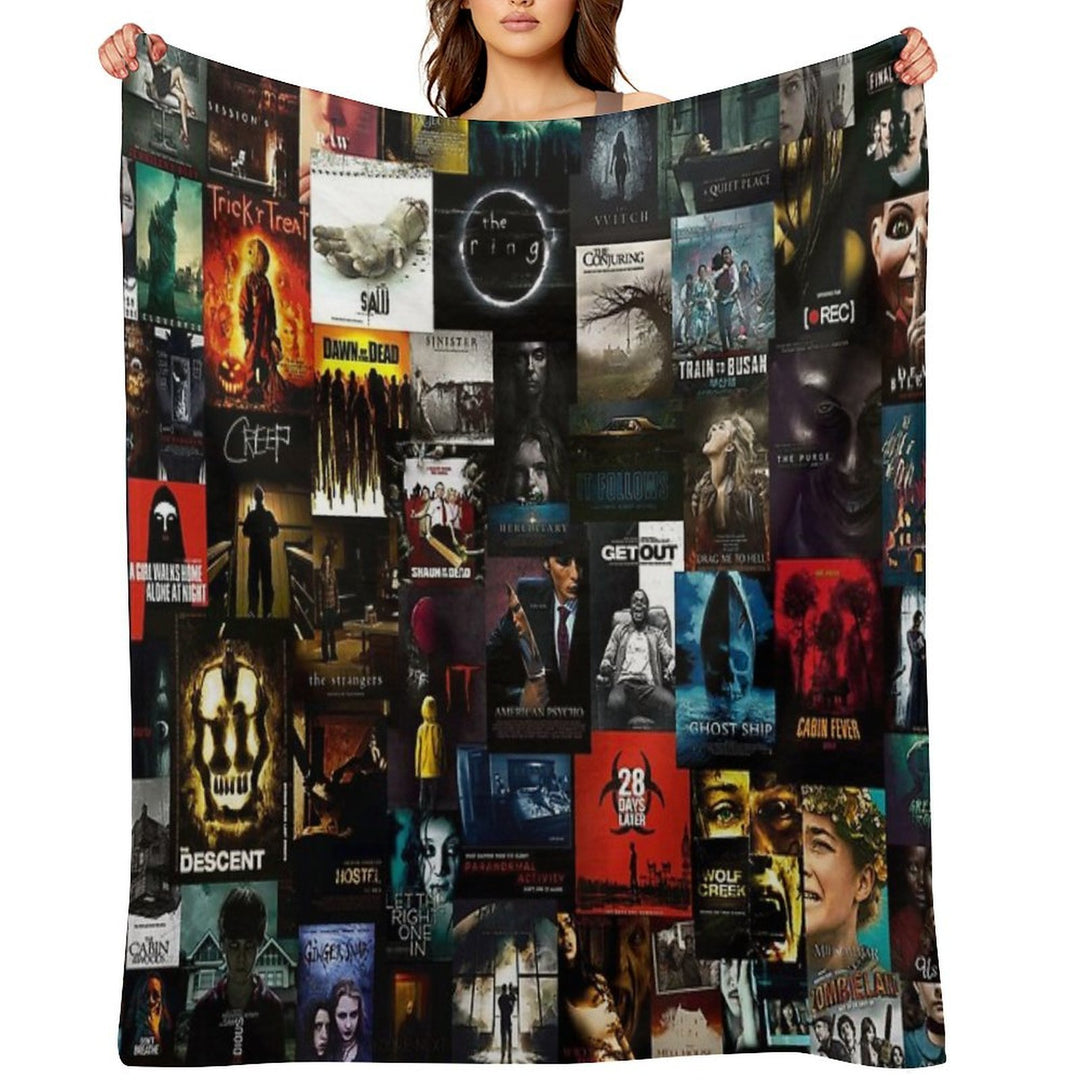 Horror Movie Posters 2000s - 2010s Eco-conscious Throw Blanket