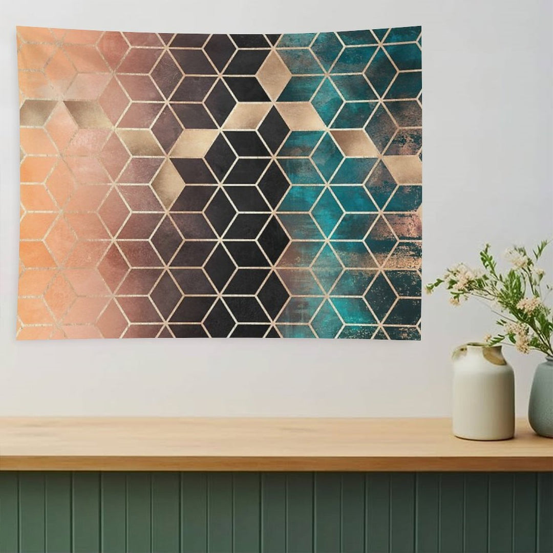 Ombre Dream Cubes Tapestry