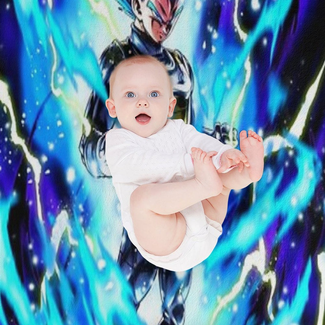 Vegeta ( Super Saiyan Blue ) Plush Throw Blanket