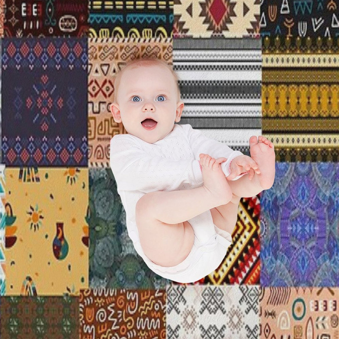 Ethnic Shapes Wrinkle-free Throw Blanket