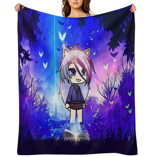 Gacha Life in The Magic Forest Easy Care Throw Blanket