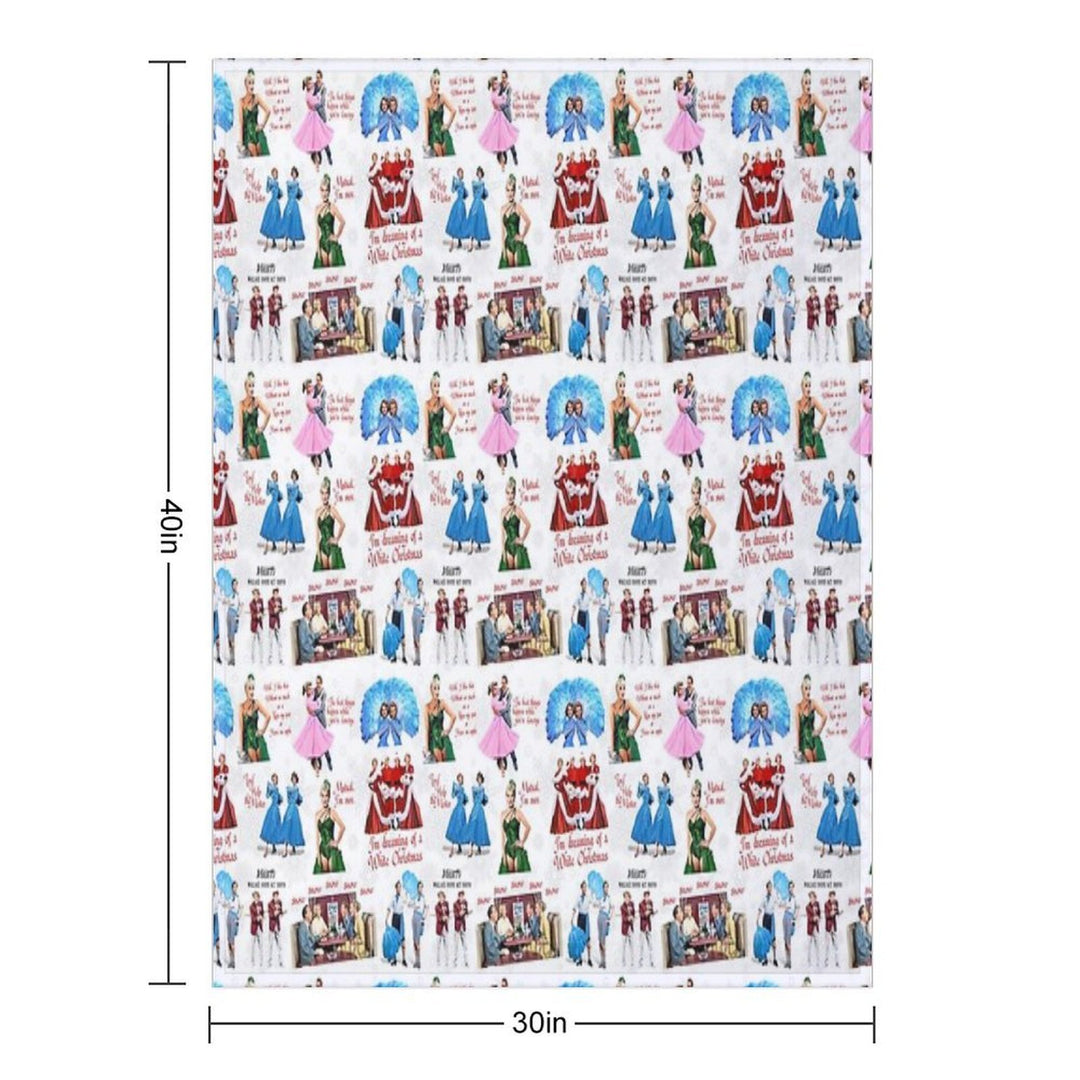 White Christmas Sustainable Throw Blanket