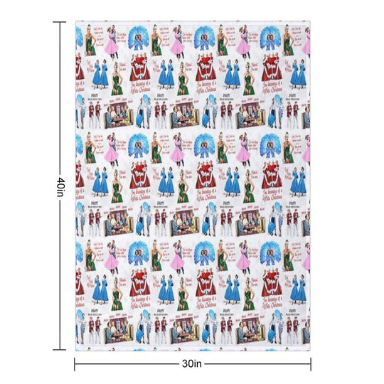 White Christmas Sustainable Throw Blanket