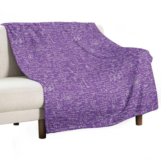 Physics Equations  Purple Anti-pilling Throw Blanket